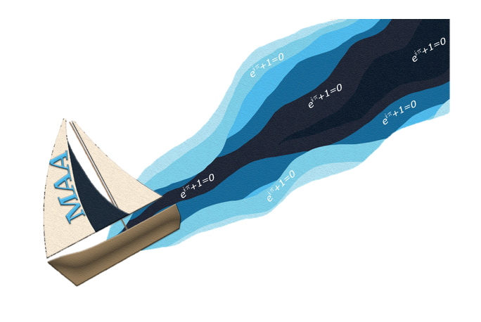 MAA Seaway Section logo; a sailboat leaving a wake of math formulas